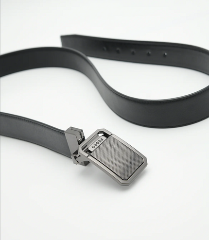 Embossed Leather Reversible Tang Belt