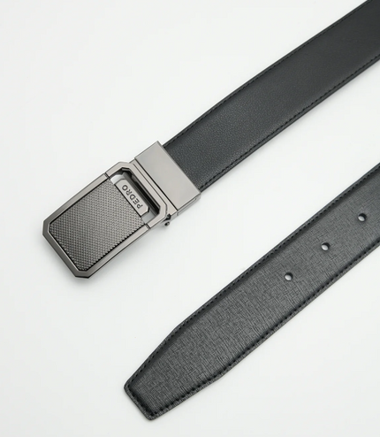 Embossed Leather Reversible Tang Belt
