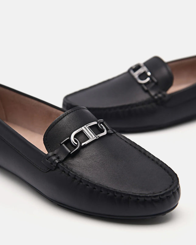 PEDRO Icon Leather Moccasins - Black