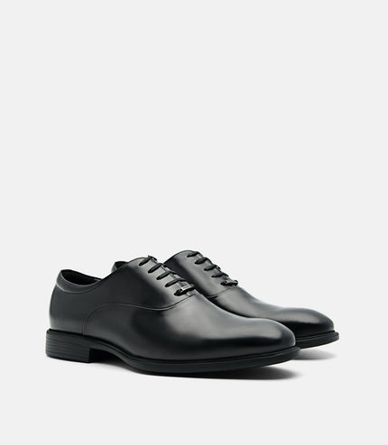 Altitude Lightweight Leather Oxford Shoes - Black