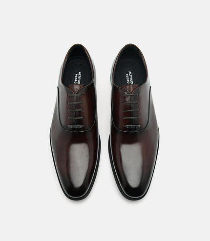 Altitude Lightweight Leather Oxford Shoes - Dark Brown