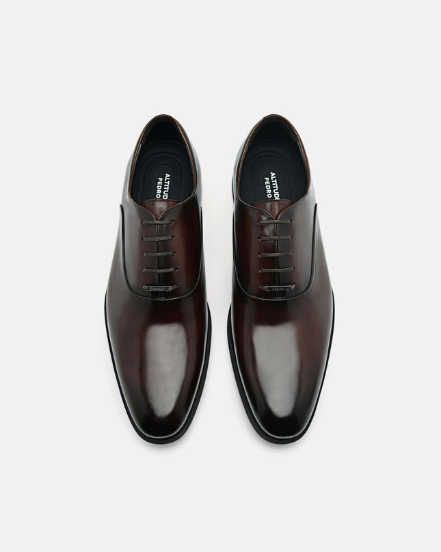 Altitude Lightweight Leather Oxford Shoes - Dark Brown