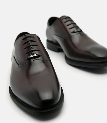 Altitude Lightweight Leather Oxford Shoes - Dark Brown
