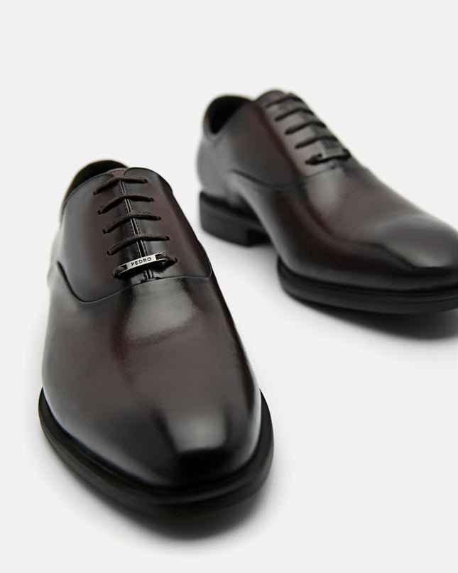 Altitude Lightweight Leather Oxford Shoes - Dark Brown