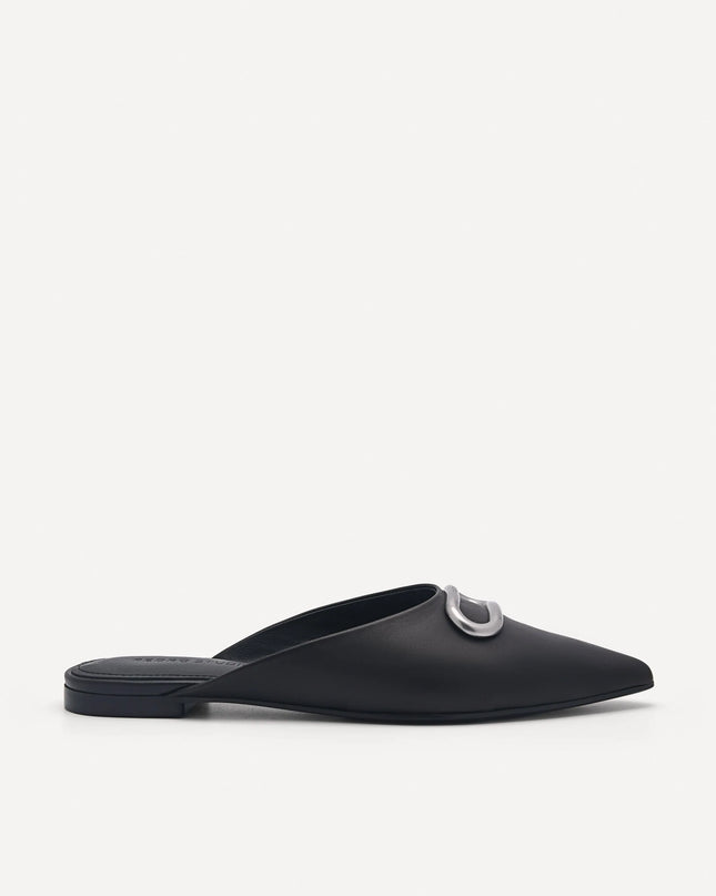 PEDRO Studio Kate Leather Mules - Black