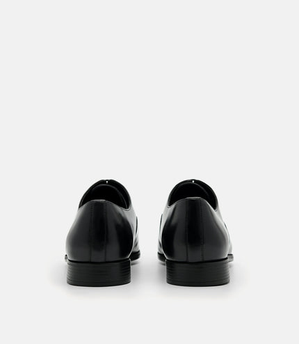 Altitude Lightweight Leather Oxford Shoes - Black