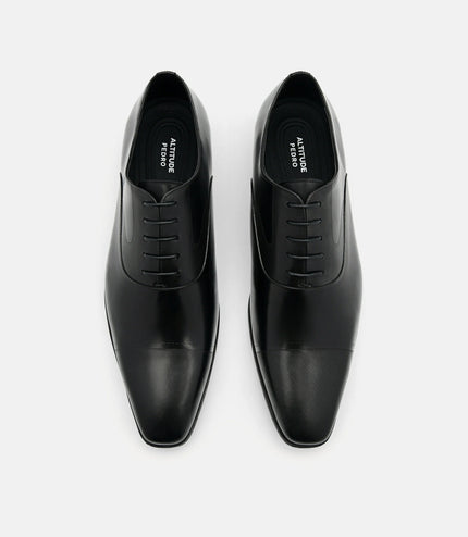 Altitude Lightweight Leather Oxford Shoes - Black
