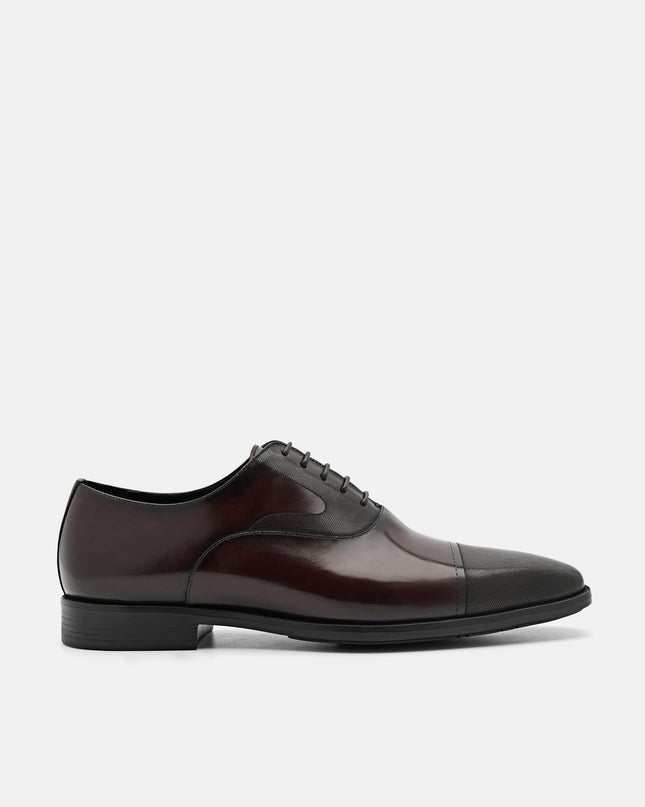 Altitude Lightweight Leather Oxford Shoes - Brown