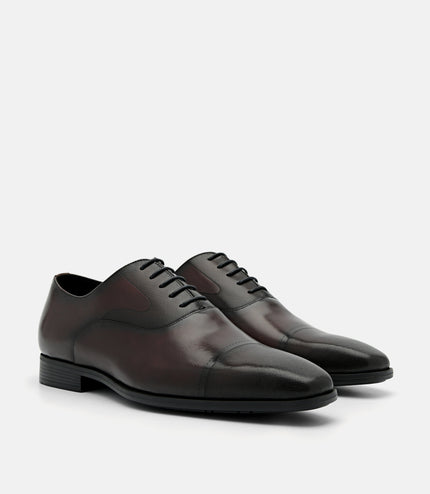 Altitude Lightweight Leather Oxford Shoes - Brown