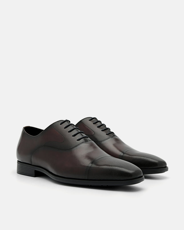 Altitude Lightweight Leather Oxford Shoes - Brown
