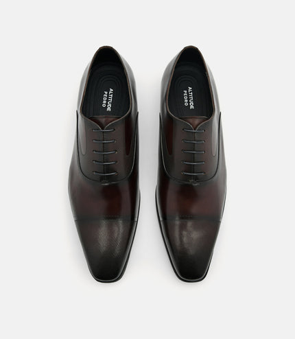 Altitude Lightweight Leather Oxford Shoes - Brown