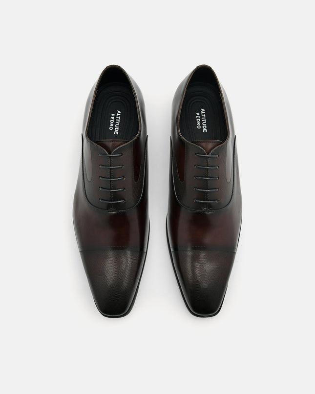 Altitude Lightweight Leather Oxford Shoes - Brown