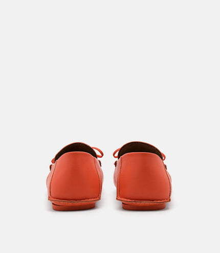 Leto Leather Loafers - Orange