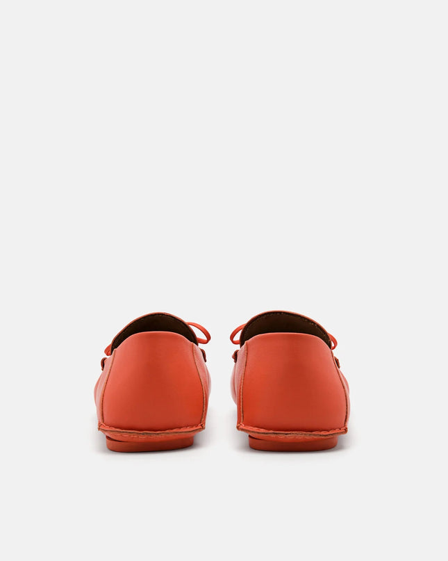 Leto Leather Loafers - Orange
