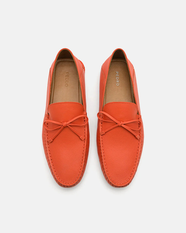 Leto Leather Loafers - Orange