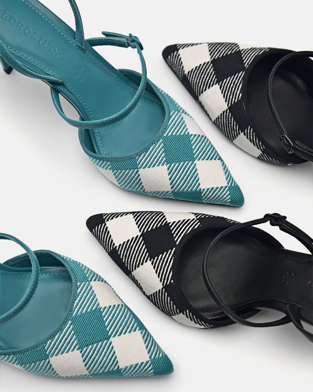 PEDRO Studio Emma Heel Pumps - Teal