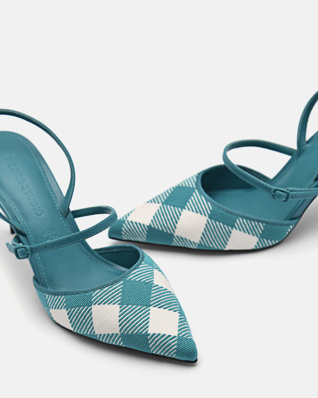 PEDRO Studio Emma Heel Pumps - Teal