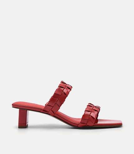 Palma Heel Sandals - Red