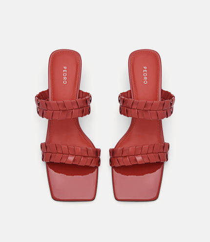Palma Heel Sandals - Red