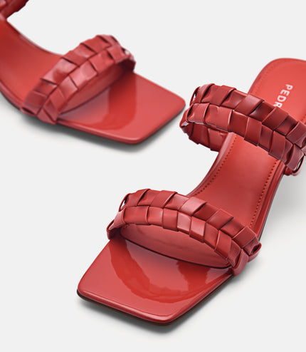 Palma Heel Sandals - Red