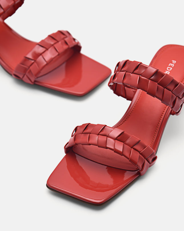 Palma Heel Sandals - Red
