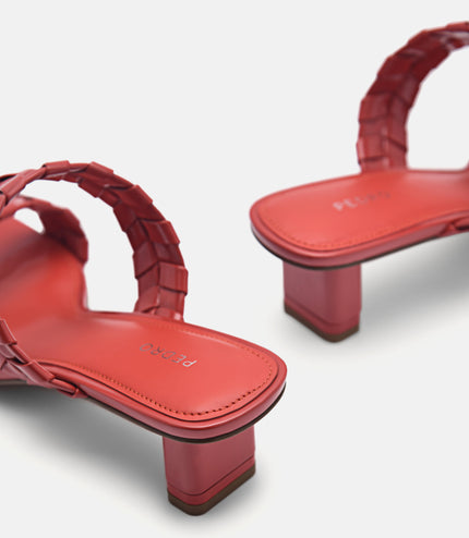 Palma Heel Sandals - Red