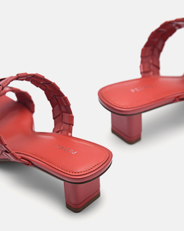 Palma Heel Sandals - Red