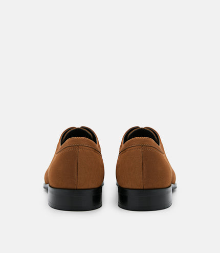 Leather Derby Shoes - Cognac