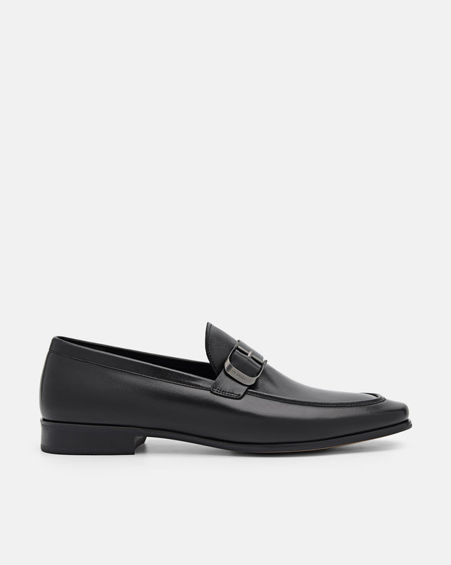 Helix Leather Loafers - Black
