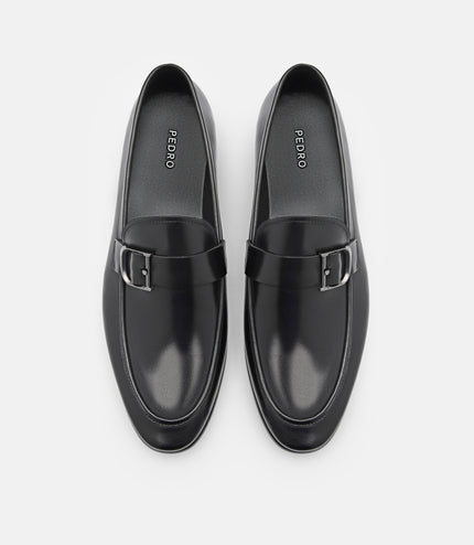 Helix Leather Loafers - Black