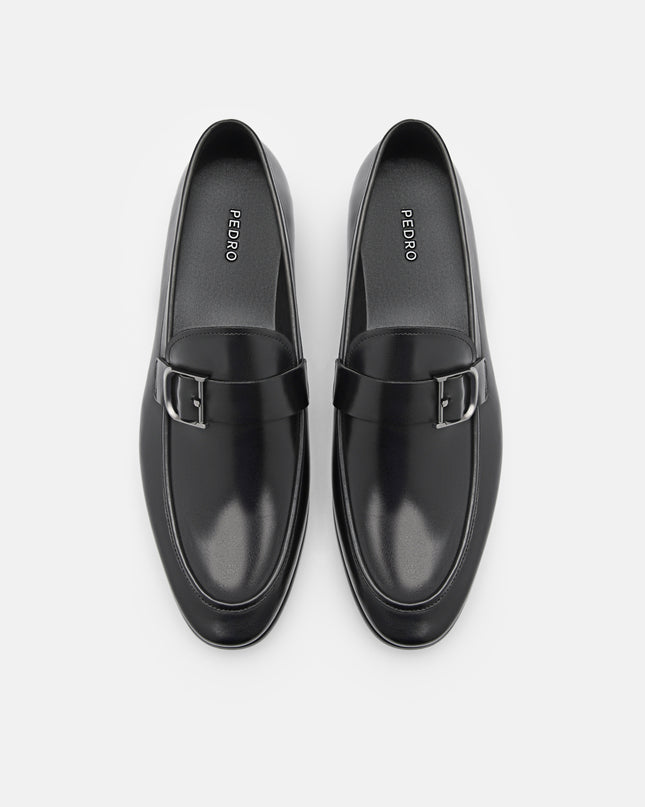 Helix Leather Loafers - Black