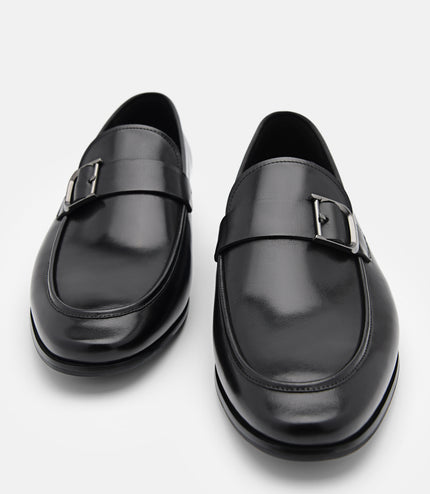 Helix Leather Loafers - Black