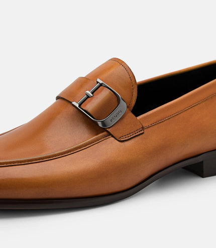 Helix Leather Loafers - Camel