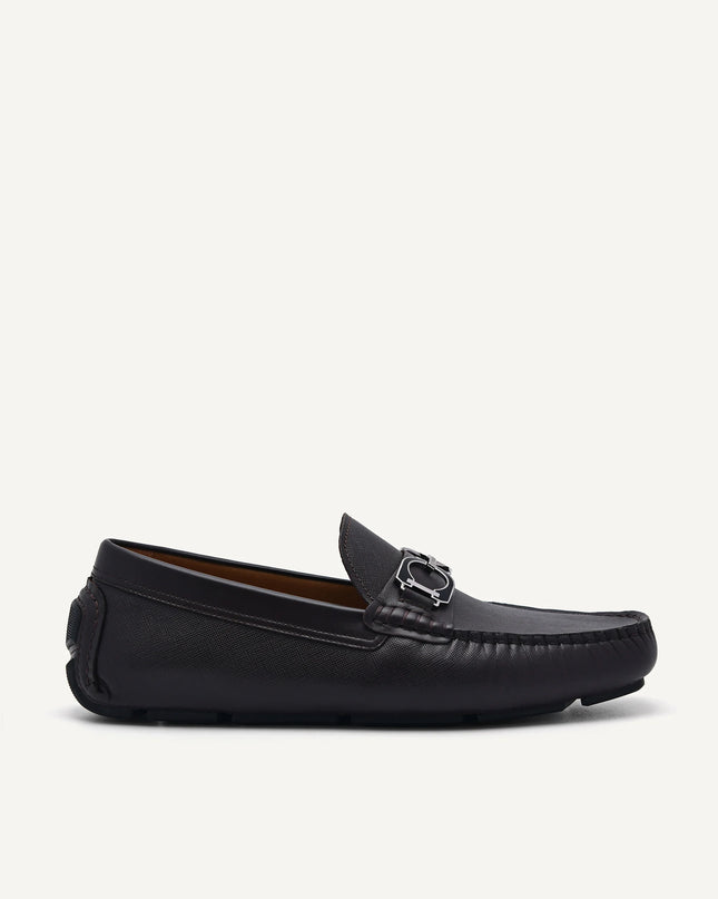Antonio Leather Moccasins - Black