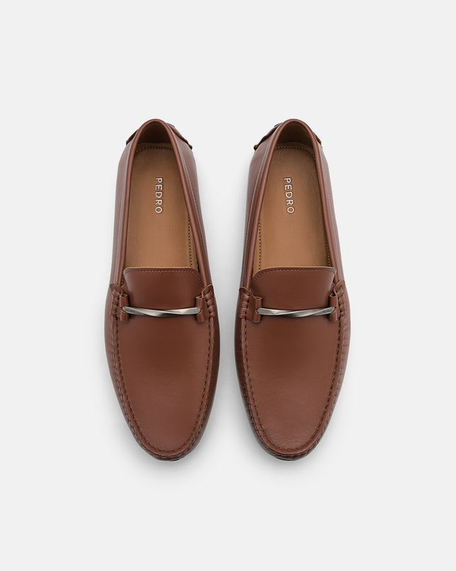 Leather Horsebit Moccasins - Brown