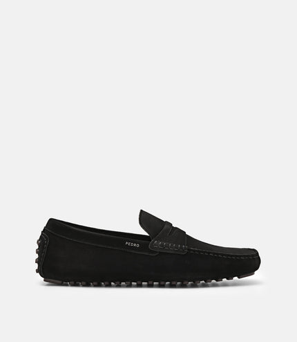 Leather Penny Moccasins - Black