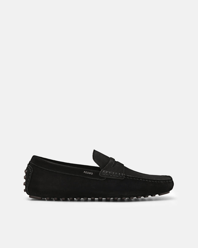 Leather Penny Moccasins - Black