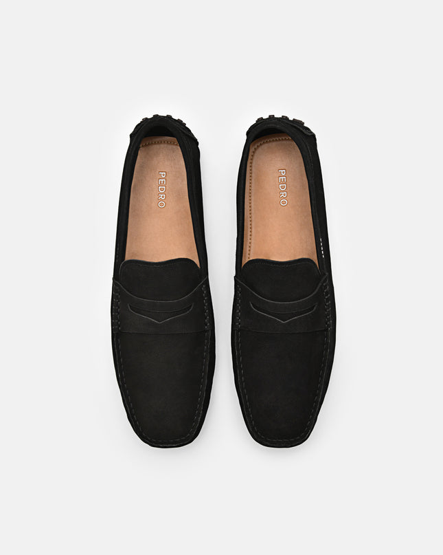 Leather Penny Moccasins - Black