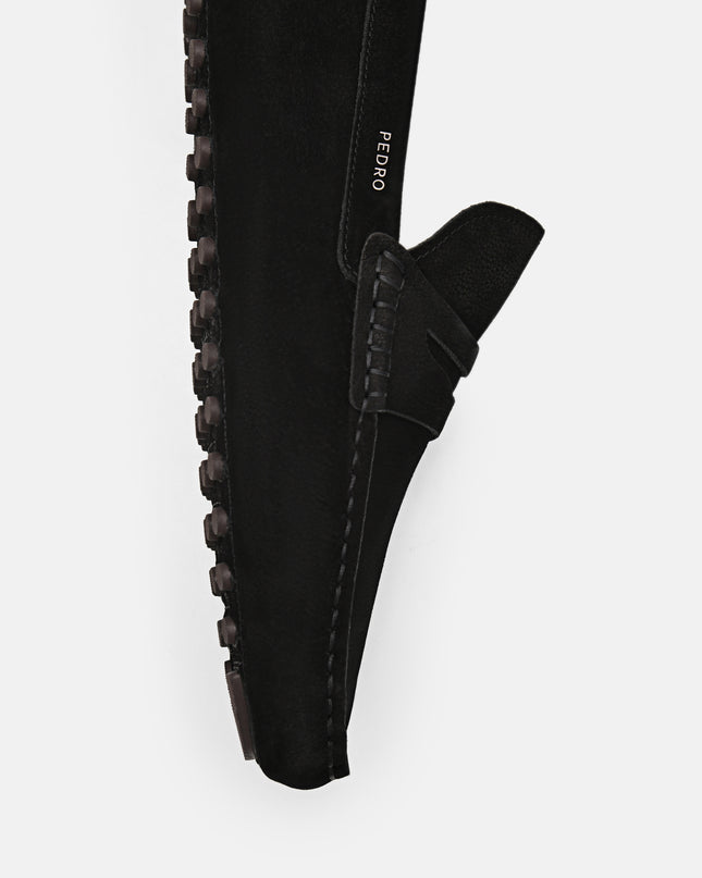 Leather Penny Moccasins - Black