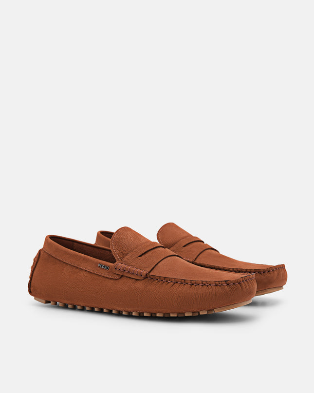 Leather Penny Moccasins - Dark Brown