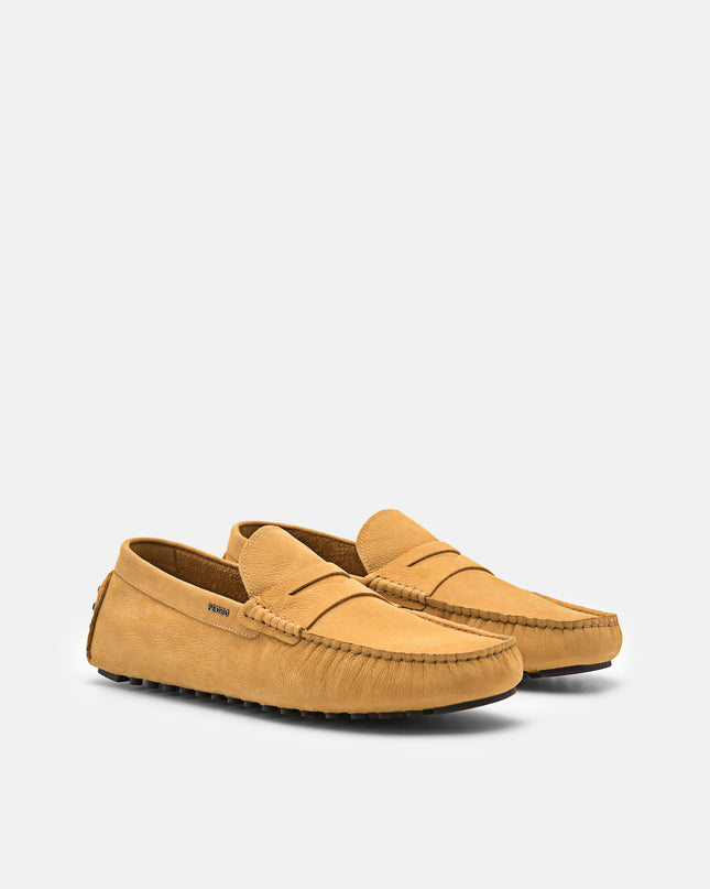 Leather Penny Moccasins - Mustard