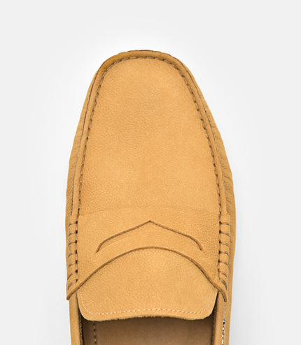 Leather Penny Moccasins - Mustard