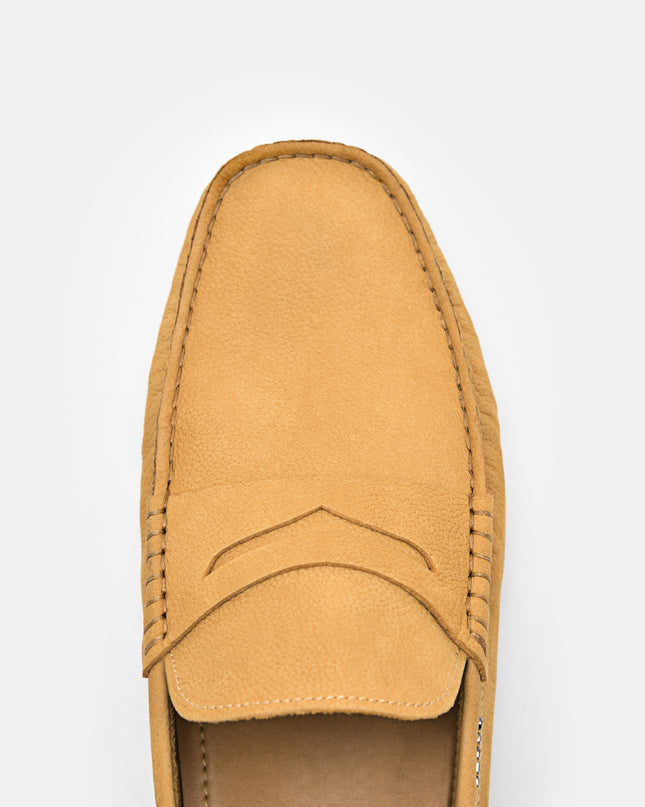 Leather Penny Moccasins - Mustard