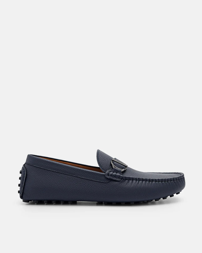 Jackson Leather Moccasins - Navy