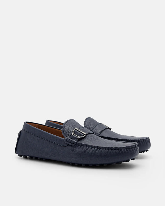 Jackson Leather Moccasins - Navy