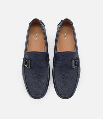 Jackson Leather Moccasins - Navy