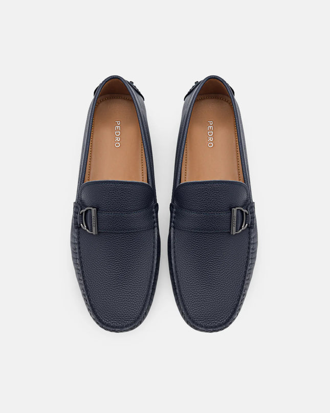 Jackson Leather Moccasins - Navy