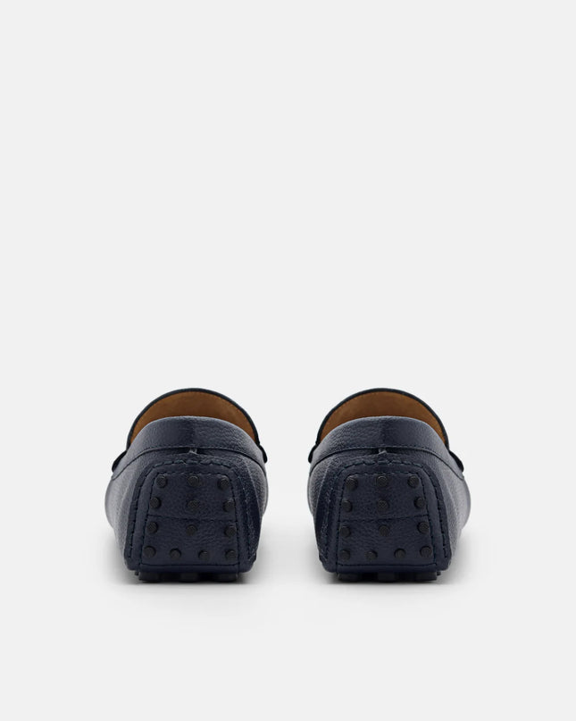 Jackson Leather Moccasins - Navy