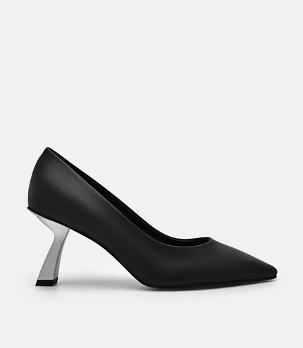 Amelie Leather Pumps - Black