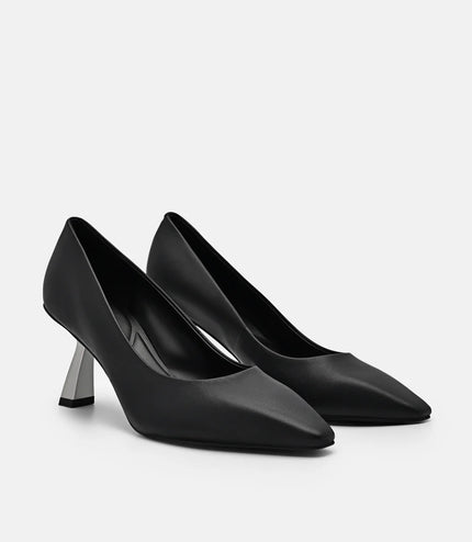 Amelie Leather Pumps - Black